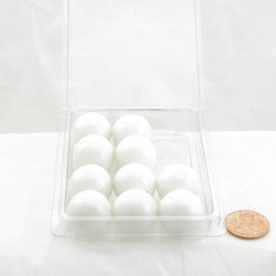 WONGM156 White 19mm Glass Marbles Pack of 10 Wondertrail (ONLINE ORDER ONLY)