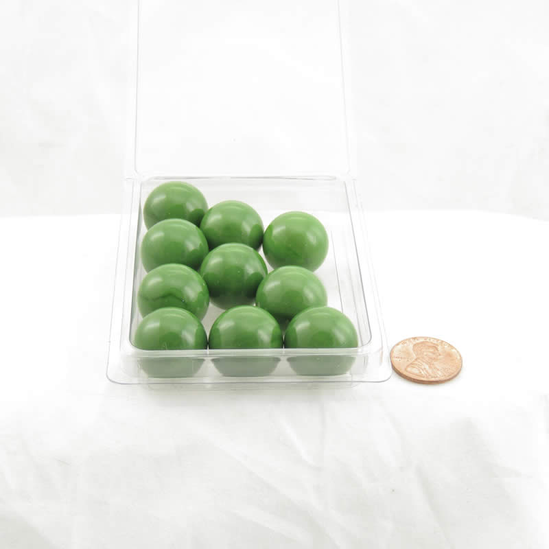 WONGM157 Green 19mm Glass Marbles Pack of 10 Wondertrail (ONLINE ORDER ONLY)