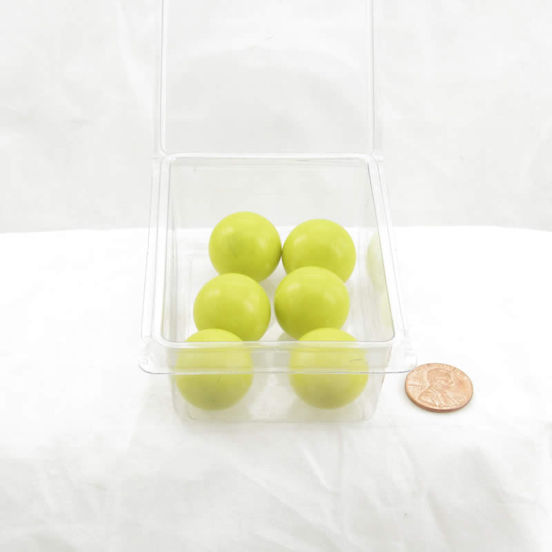 WONGM202 Yellow Opaque 22mm Glass Marbles Pack of 6 (ONLINE ORDER ONLY)