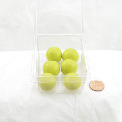 WONGM202 Yellow Opaque 22mm Glass Marbles Pack of 6 (ONLINE ORDER ONLY)