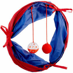 WONKOD476 Cat Tunnel with Dangle Toys Assorted Colors (ONLINE ORDER ONLY)