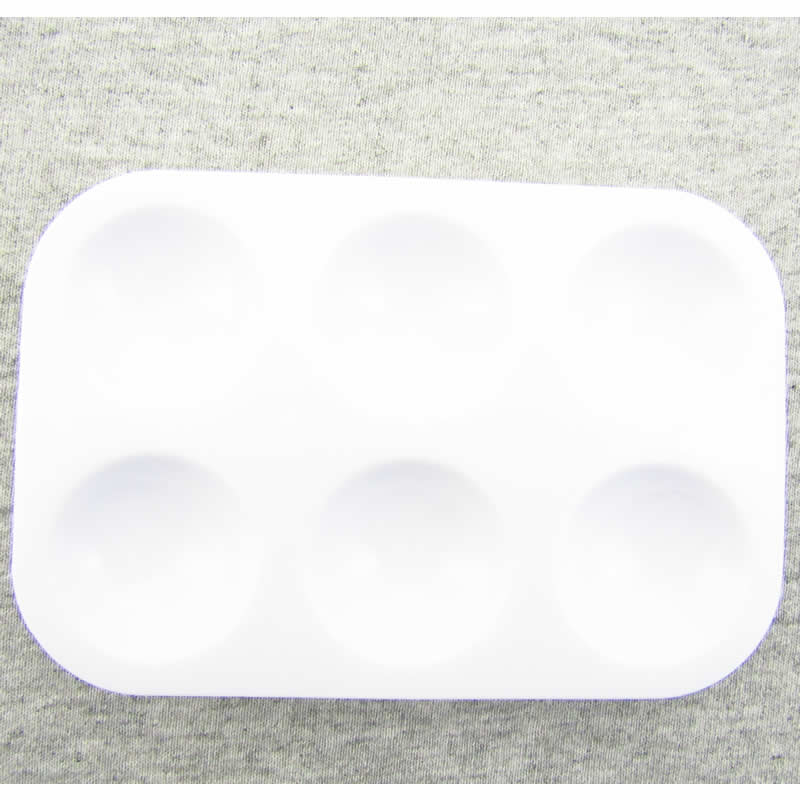 WONST003 Paint Palettes with 6 Paint Wells 3 3/8 X 6 1/8in Pack Of 3 (ONLINE ORDER ONLY)
