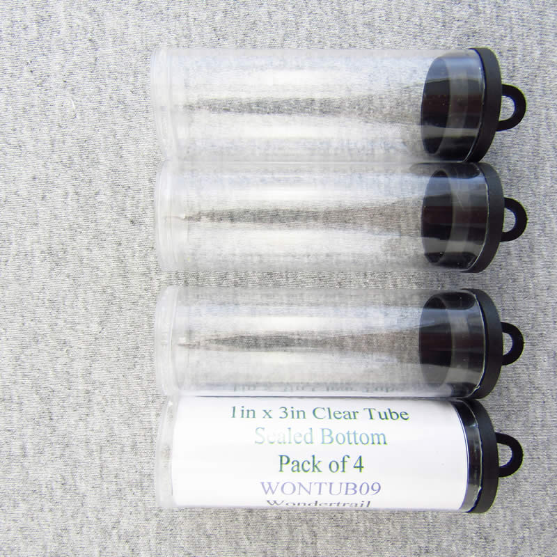 WONTUB09 Storage Tube 1in Diameter x 3in Long Sealed Bottom Pack of 4 (ONLINE ORDER ONLY)