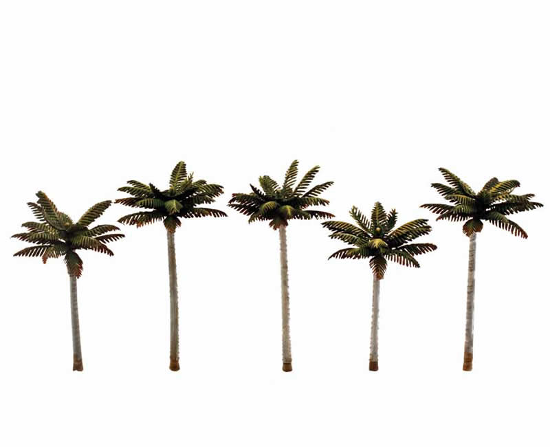 WOO3598 Palm Trees 4.75 To 5.25 Inches Pack Of 5 Woodland Scenics (ONLINE ORDER ONLY)