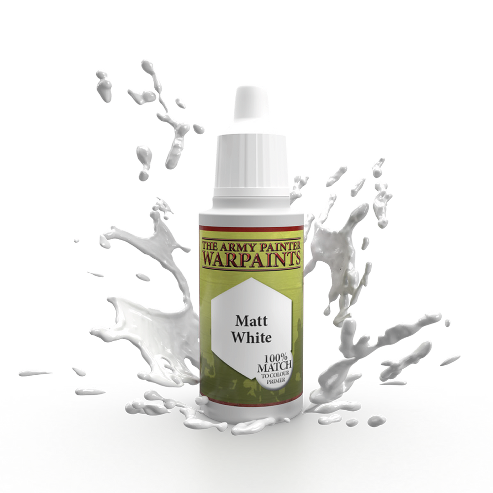Army Painter Warpaints: Matt White 18ml (ONLINE ORDER ONLY)