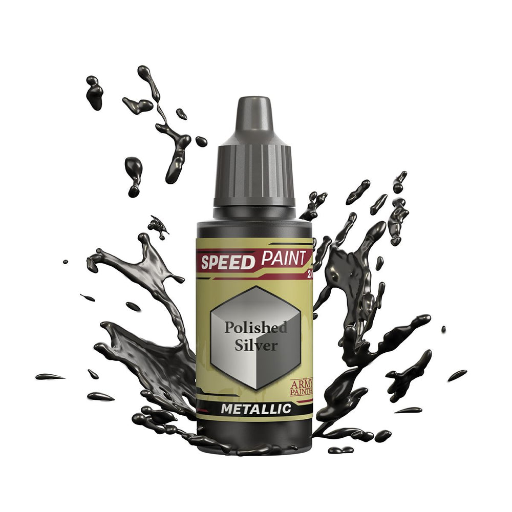 Army Painter Speedpaint Metallic: Polished Silver 18ml (ONLINE ORDER ONLY)