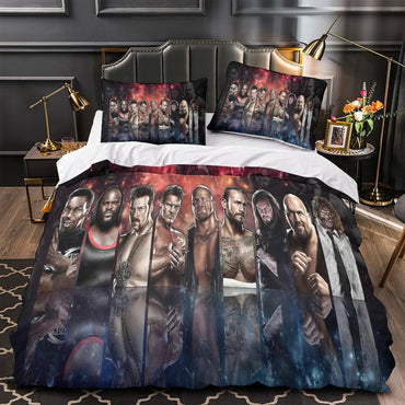 WWE Pattern Bedding Set Quilt Duvet Cover Without Filler (Online Order Only)