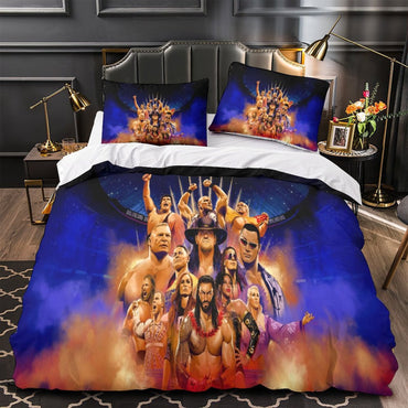 WWE Pattern Bedding Set Quilt Duvet Cover Without Filler (Online Order Only)