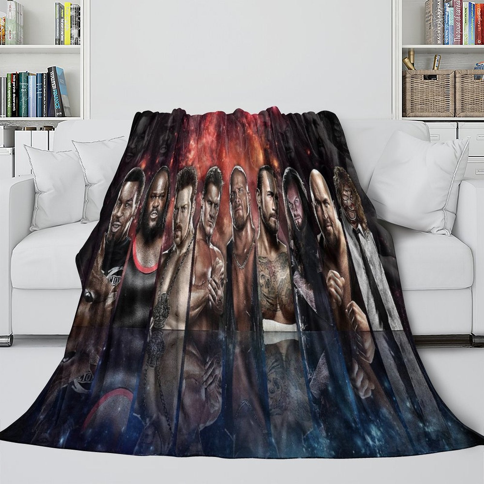 WWE Pattern Blanket Flannel Throw Kids Room Decoration (Online Order Only)