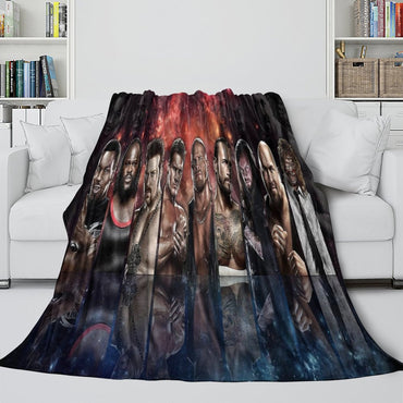 WWE Pattern Blanket Flannel Throw Kids Room Decoration (Online Order Only)