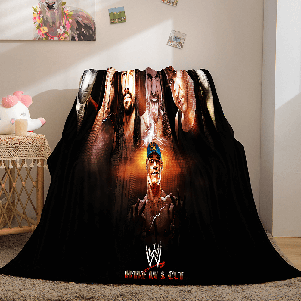 WWE World Wrestling Entertainment Cosplay Flannel Fleece Throw Blanket (Online Order Only)