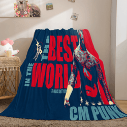 WWE World Wrestling Entertainment Cosplay Flannel Fleece Throw Blanket (Online Order Only)