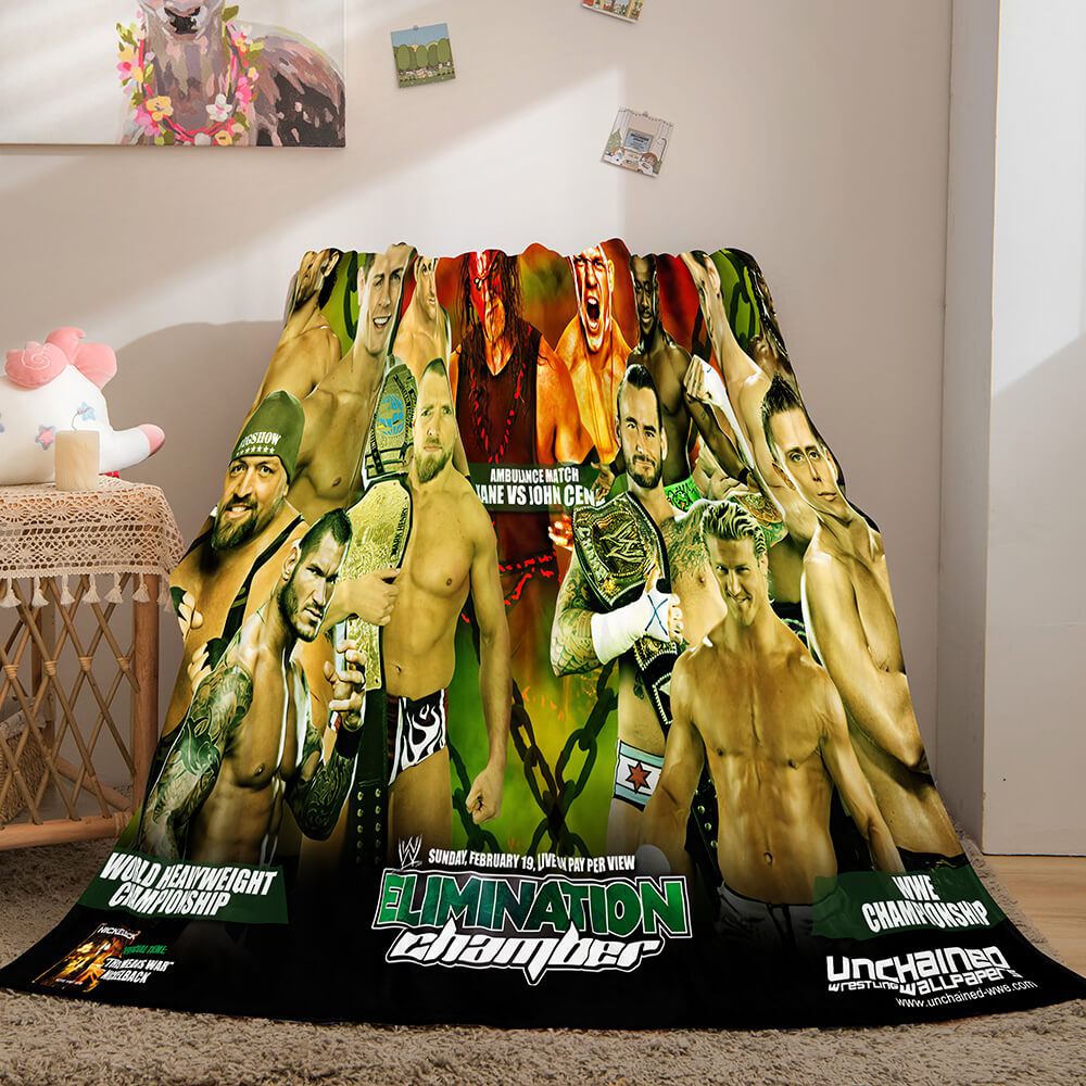 WWE World Wrestling Entertainment Cosplay Flannel Fleece Throw Blanket (Online Order Only)