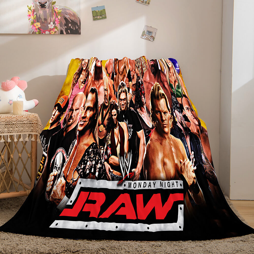 WWE World Wrestling Entertainment Cosplay Flannel Fleece Throw Blanket (Online Order Only)