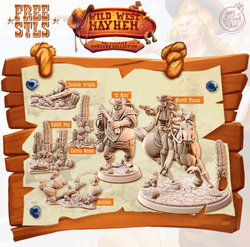3D Printed Cast n Play Wild West Mayhem 28mm 32mm D&D (Online Only)