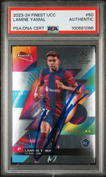 Graded 2023-24 Topps Finest UCC Lamine Yamal #UCC Signed Rookie RC Soccer Card PSA Auto Auth Authentic COA (ONLINE ORDER ONLY)