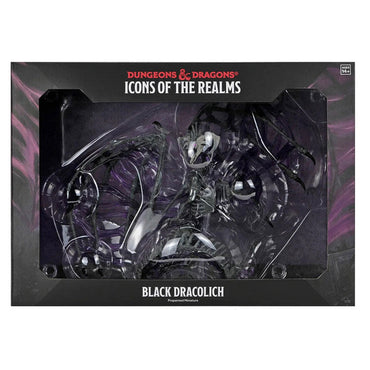 D&D: Icons of the Realms - Black Dracolich Boxed Miniature - Gargantuan (ONLINE ORDER ONLY)