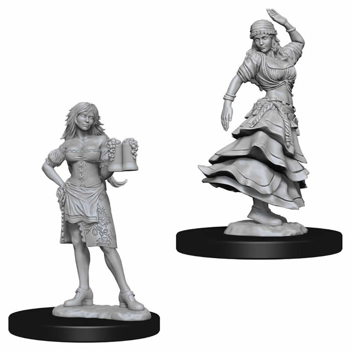 WZK72588 Bartender and Dancing Girl Pathfinder Battles Miniatures Unpainted (ONLINE ORDER ONLY)