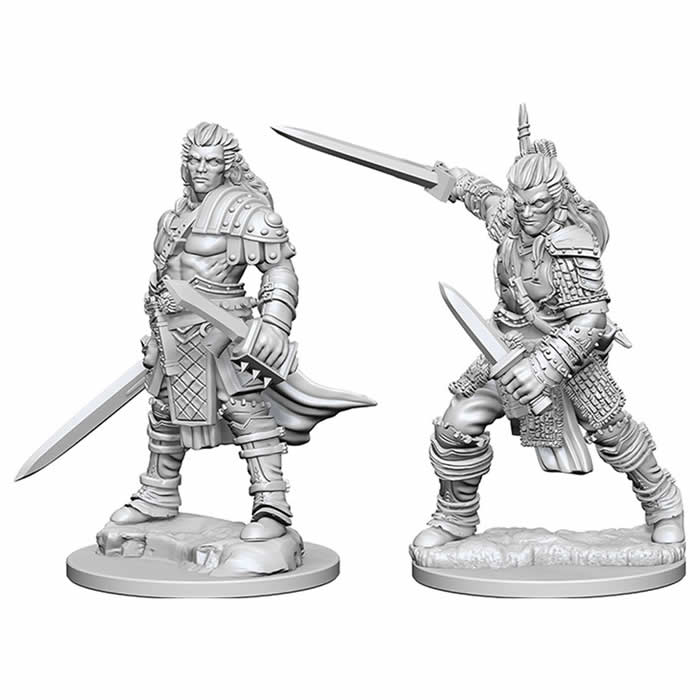 WZK72596 Human Male Fighter Pathfinder Battles Miniatures Unpainted Minis WizKids (ONLINE ORDER ONLY)