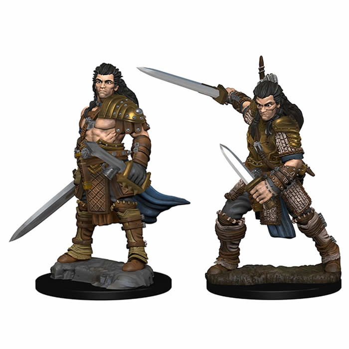 WZK72596 Human Male Fighter Pathfinder Battles Miniatures Unpainted Minis WizKids (ONLINE ORDER ONLY)