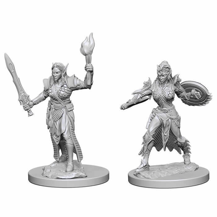 WZK72599 Elf Female Fighter Pathfinder Battles Miniatures Unpainted Minis WizKids (ONLINE ORDER ONLY)