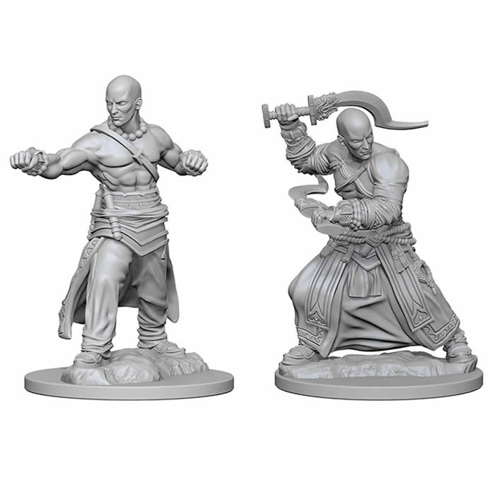 WZK72612 Human Male Monk Pathfinder Battles Miniatures Unpainted Minis WizKids (ONLINE ORDER ONLY)