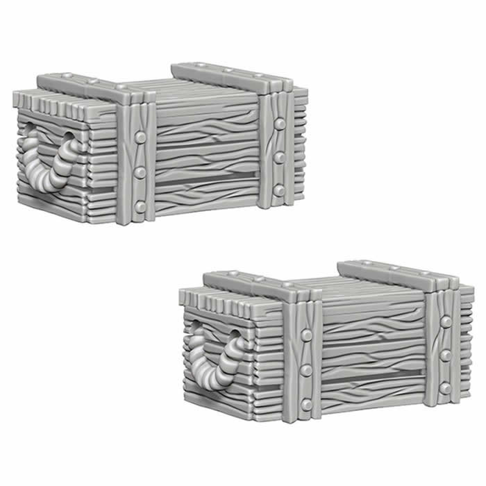 WZK73090 Crates Wizkids Deep Cuts Unpainted Miniatures WizKids (ONLINE ORDER ONLY)