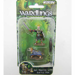 WZK73320 Boy Fighter And Battle Dog Miniatures Pre-painted Minis (ONLINE ORDER ONLY)