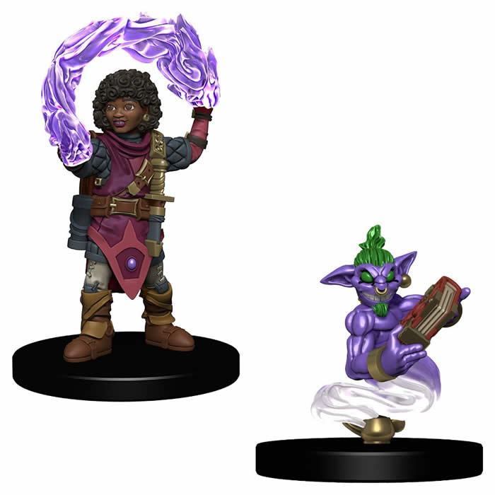 WZK73323 Girl Wizard And Genie Miniatures Pre-painted Minis Wardlings (ONLINE ORDER ONLY)