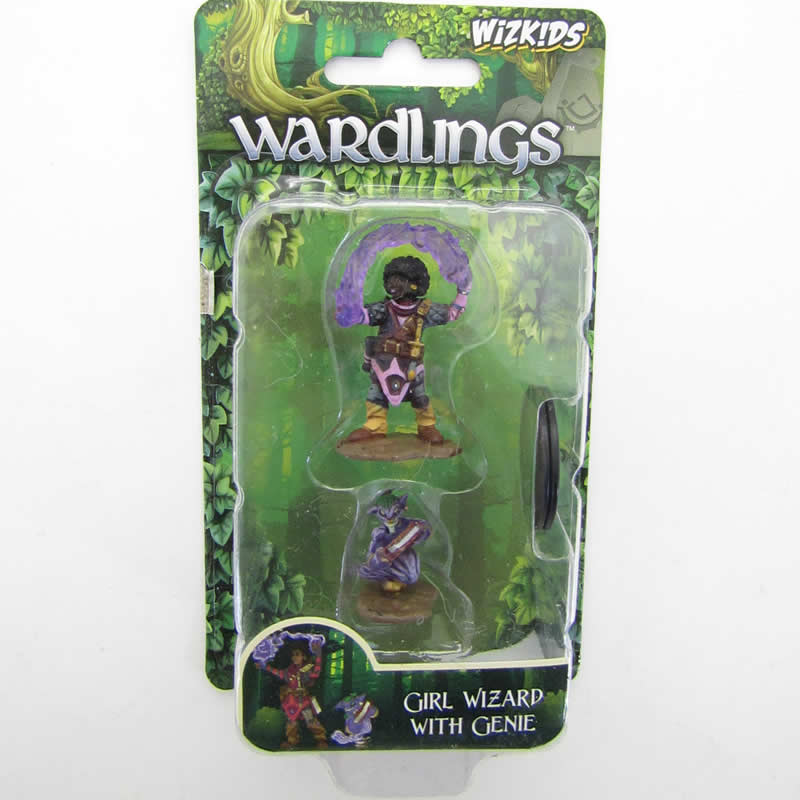 WZK73323 Girl Wizard And Genie Miniatures Pre-painted Minis Wardlings (ONLINE ORDER ONLY)