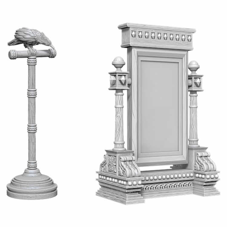 WZK73367 Mirror and Bird on Stand Miniatures Wizkids Deep Cuts Unpainted (ONLINE ORDER ONLY)