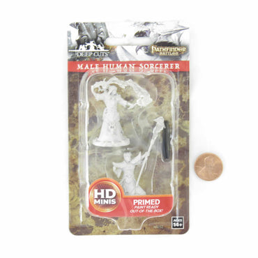 WZK90052 Male Human Sorcerer Pathfinder Battles Deep Cuts Miniatures (ONLINE ORDER ONLY)