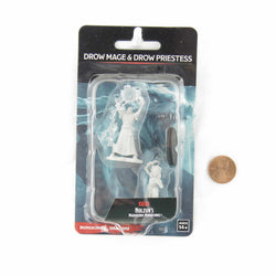 WZK90071 Drow Mage and Drow Priestess Nozurs Marvelous Miniatures D&D Unpainted Miniatures (ONLINE ORDER ONLY)