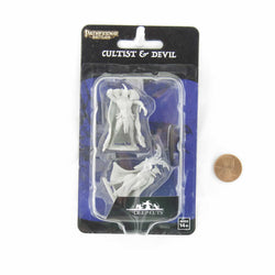 WZK90092 Cultist and Devil Monster Miniature Pathfinder Battles Deep Cuts Unpainted Miniatures WizKids (ONLINE ORDER ONLY)