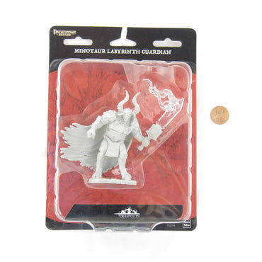 WZK90094 Minotaur Labyrinth Guardian Miniature Pathfinder Battles Deep Cuts Unpainted Miniatures (ONLINE ORDER ONLY)