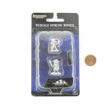 WZK90171 Goblin Rogue Female Male Miniature Pathfinder Battles Deep Cuts Unpainted Miniatures (ONLINE ORDER ONLY)