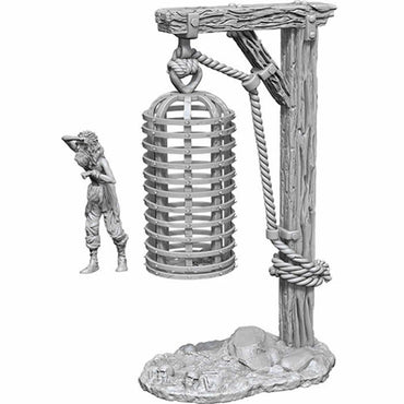 WZK90211 Hanging Cage Miniature Accessories Deep Cuts Unpainted Miniatures (ONLINE ORDER ONLY)