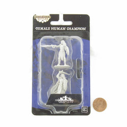 WZK90264 Human Champion Female Miniature Figure Pathfinder Battles Deep Cuts Unpainted Miniatures (ONLINE ORDER ONLY)