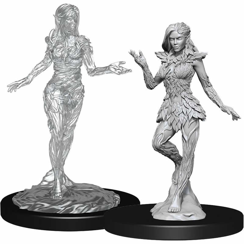 WZK90265 Nymph and Dryad Miniature Figure Pathfinder Battles Deep Cuts Unpainted Miniatures (ONLINE ORDER ONLY)