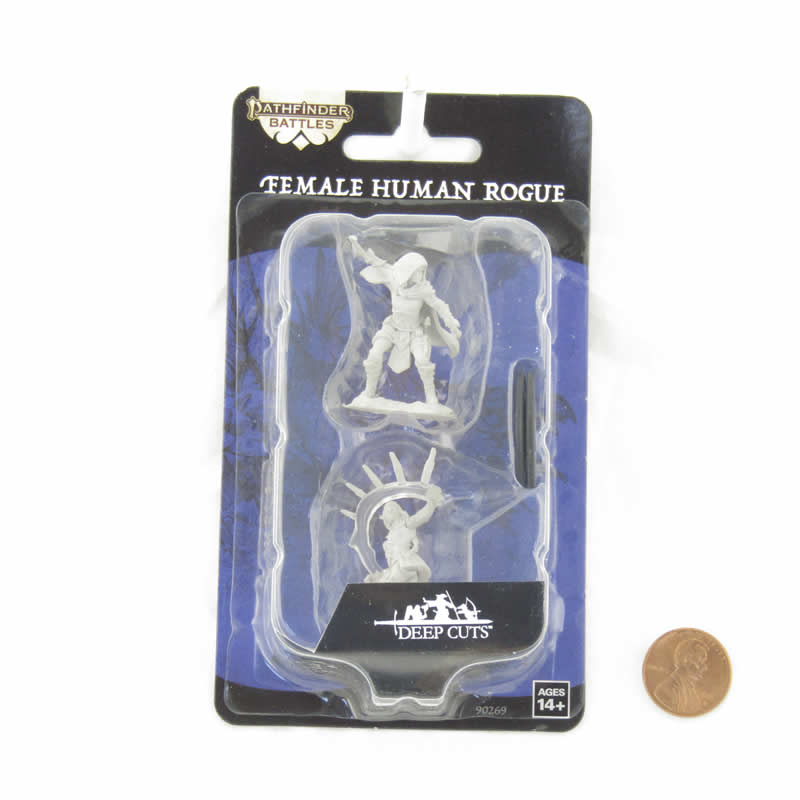 WZK90269 Human Rogue Female Miniature Figure Pathfinder Battles Deep Cuts Unpainted Miniatures (ONLINE ORDER ONLY)