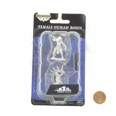 WZK90269 Human Rogue Female Miniature Figure Pathfinder Battles Deep Cuts Unpainted Miniatures (ONLINE ORDER ONLY)