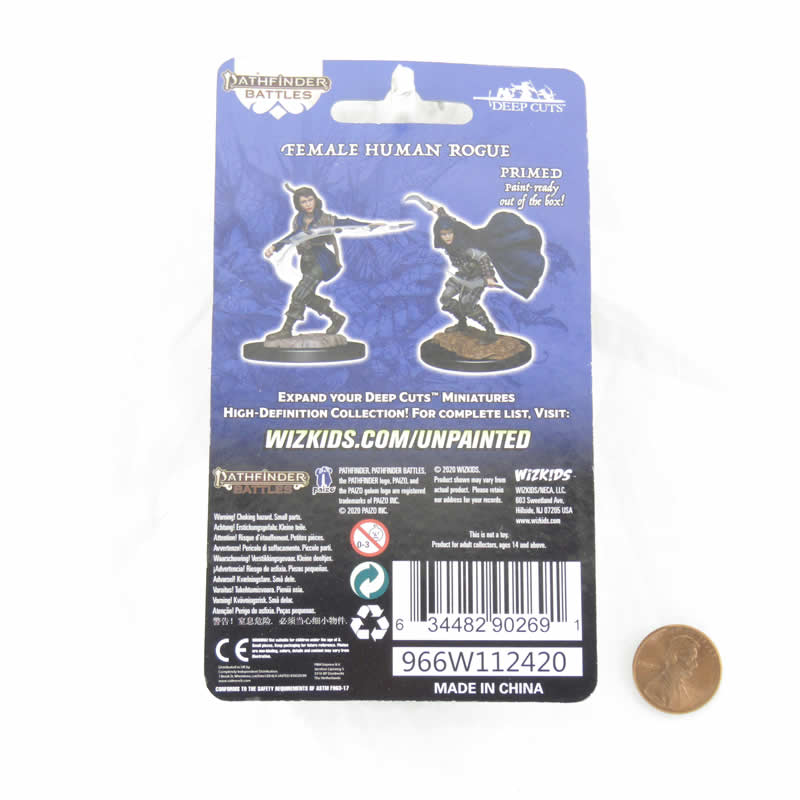 WZK90269 Human Rogue Female Miniature Figure Pathfinder Battles Deep Cuts Unpainted Miniatures (ONLINE ORDER ONLY)