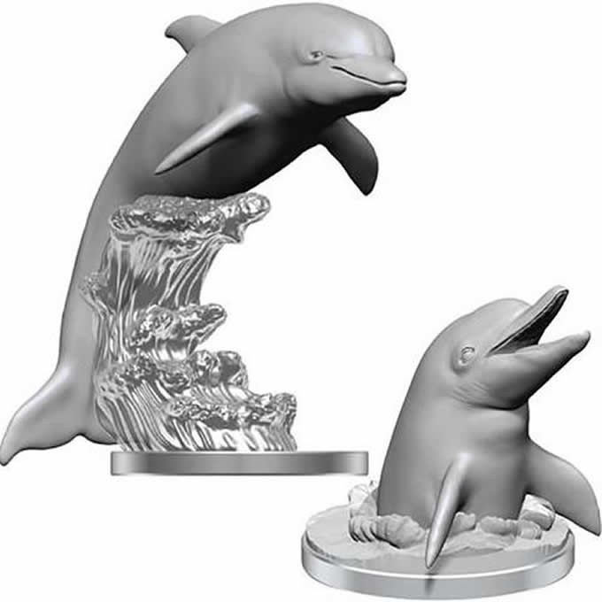 WZK90270 Dolphins Miniature Figure Accessories Deep Cuts Unpainted Miniatures (ONLINE ORDER ONLY)