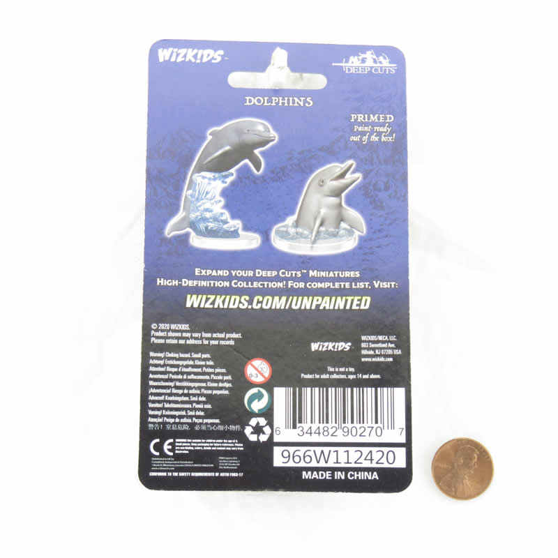 WZK90270 Dolphins Miniature Figure Accessories Deep Cuts Unpainted Miniatures (ONLINE ORDER ONLY)