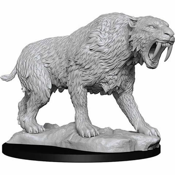 WZK90272 Saber-Toothed Tiger Miniature Figure Accessories Deep Cuts Unpainted Miniatures WizKids (ONLINE ORDER ONLY)
