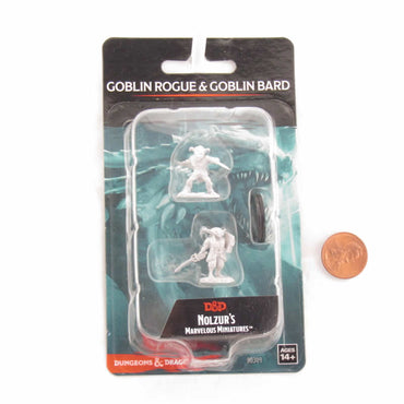 WZK90309 Goblin Rogue and Goblin Bard Nozurs Marvelous Miniatures D&D Unpainted Miniatures (ONLINE ORDER ONLY)