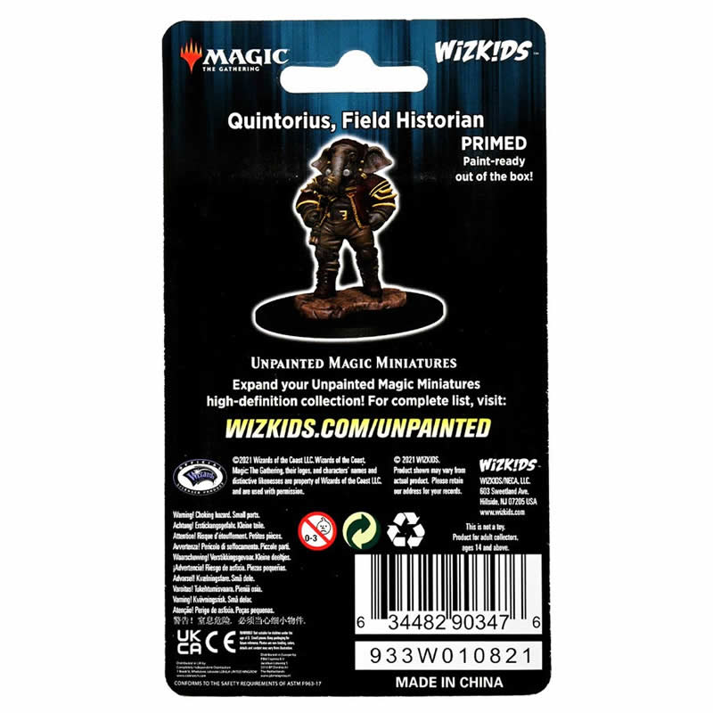 WZK90347 Quintorius Field Historian Unpainted Magic Miniature Figures Deep Cuts (ONLINE ORDER ONLY)