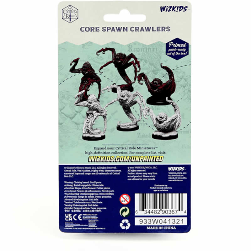WZK90367 Core Spawn Crawlers Unpainted Miniatures Critical Role Series Figures (ONLINE ORDER ONLY)