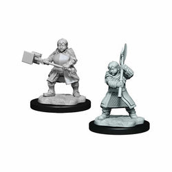 WZK90383 Dwarf Dwendalian Fighter Female Unpainted Miniatures Critical Role Series Figures (ONLINE ORDER ONLY)