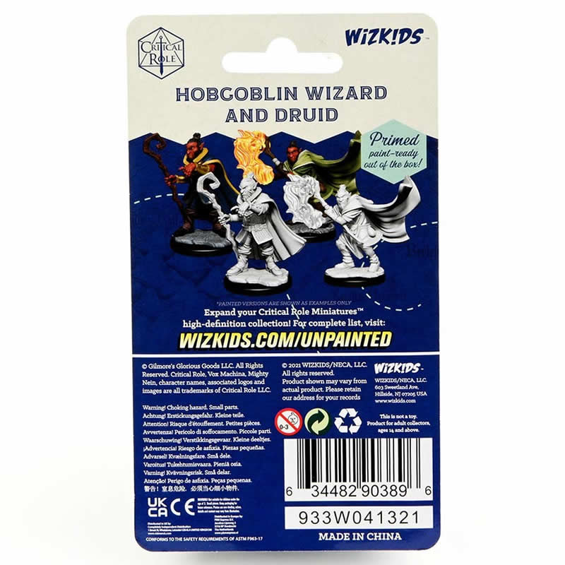 WZK90389 Hobgoblingob Wizard and Druid Male Unpainted Miniatures Critical Role Series Figures (ONLINE ORDER ONLY)